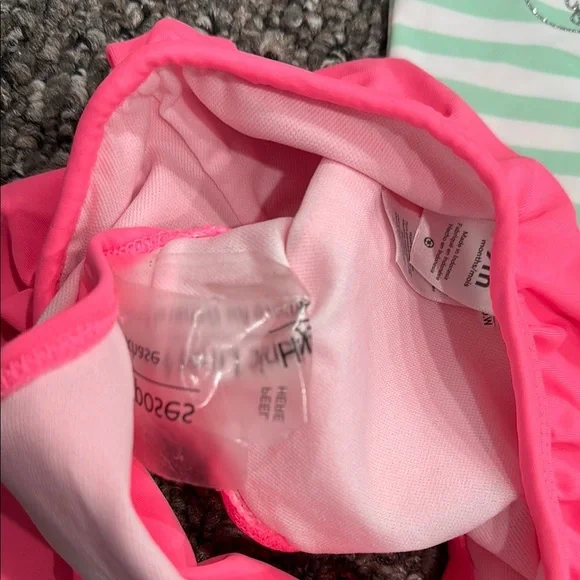 Carters Girls 9M Swim Set with Flamingo Design Rashguard Swin Suit Ruffle -NWOT - Picture 5 of 5